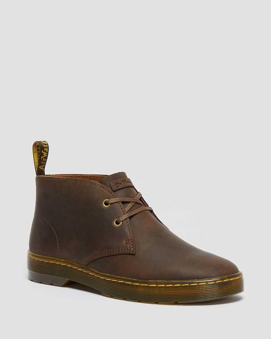 Dr. Martens Cabrillo Crazy Horse Deri Erkek Desert Bot - Bot Koyu Kahverengi |IRYLC9504|